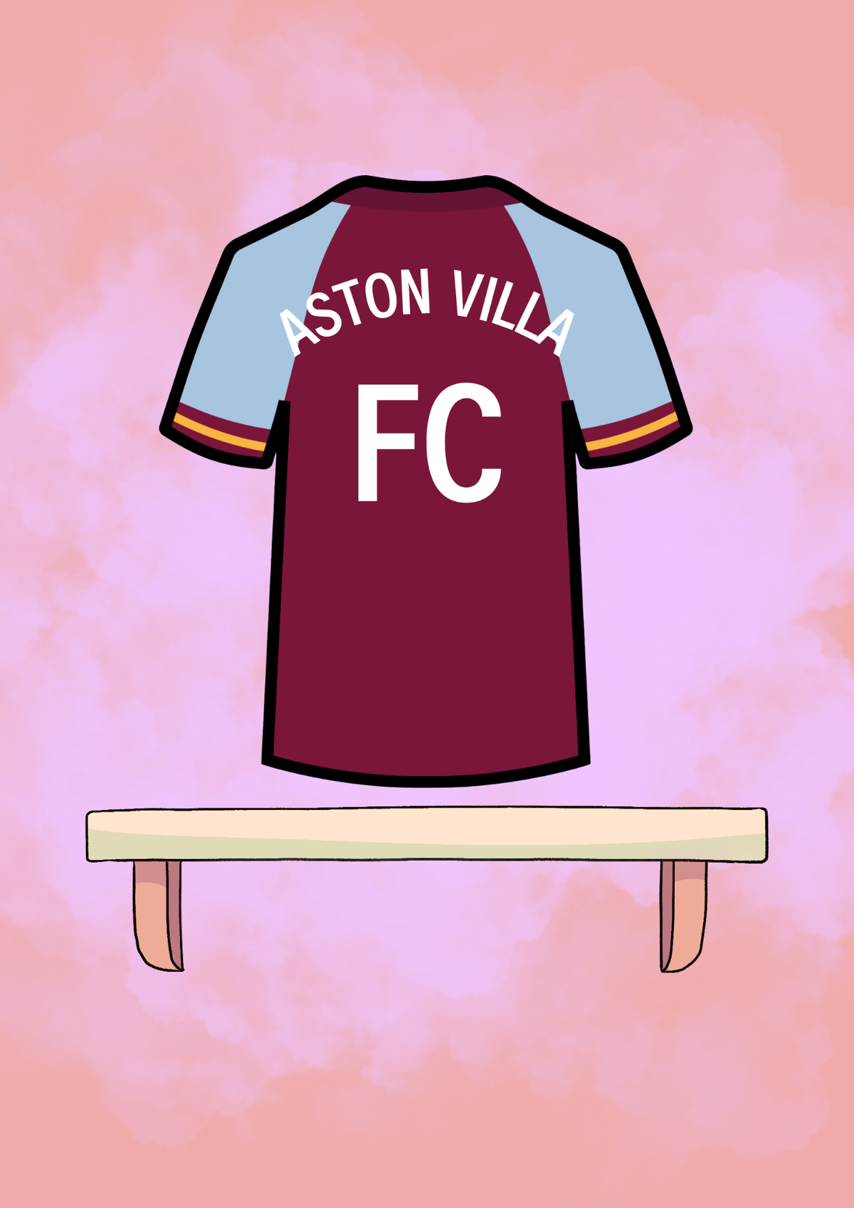 Aston Villa Shirt Sticker