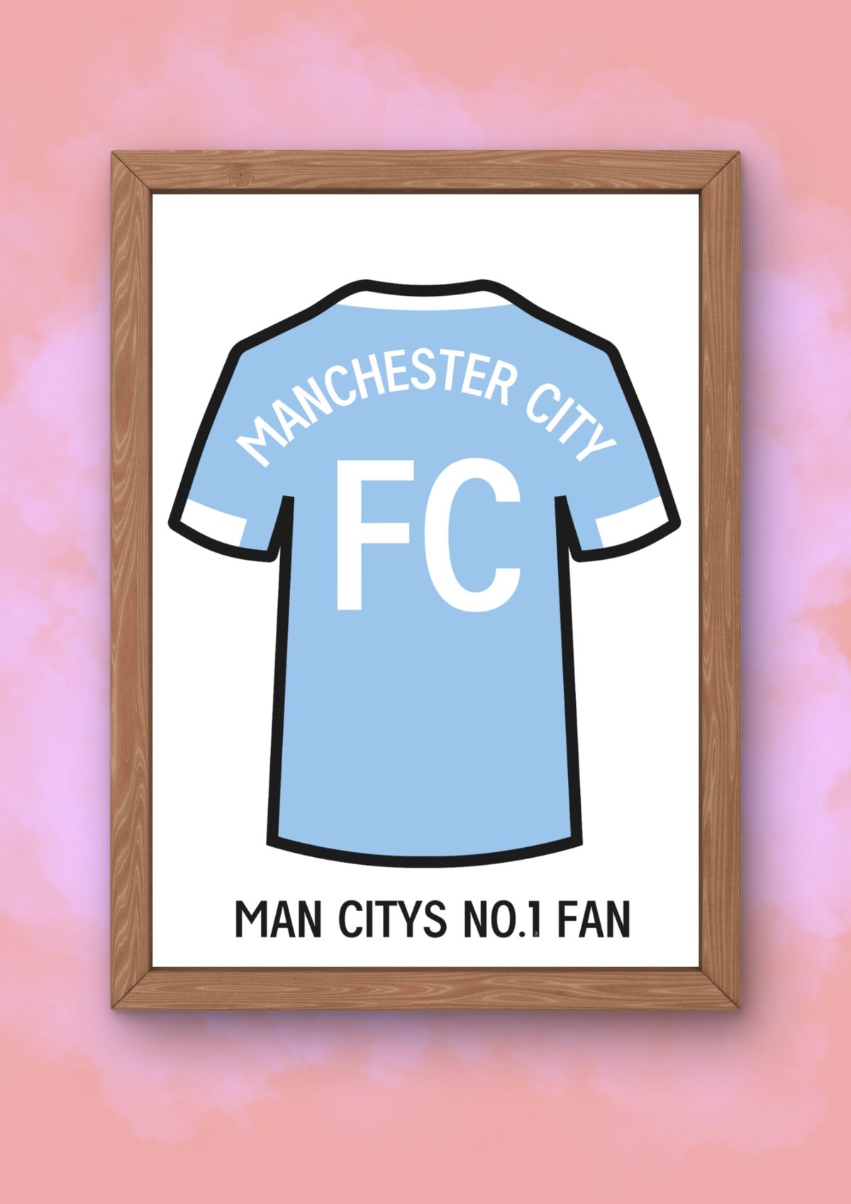 Man City Shirt A5 Print