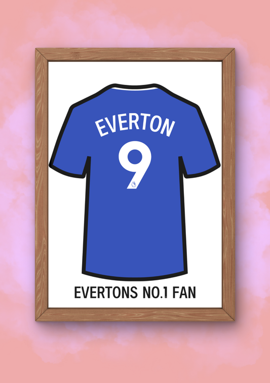 Everton Shirt A5 Print