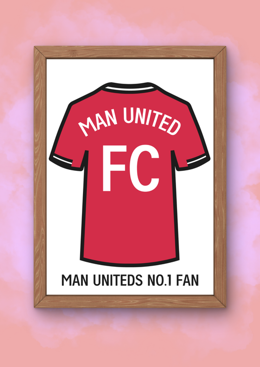 Man United Shirt A5 Print